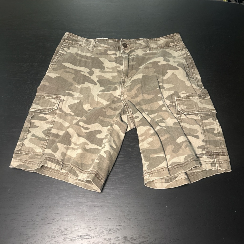 George Men's Tan Camouflage Cargo Shorts